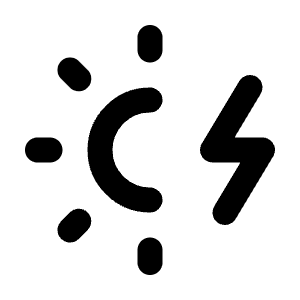 Sun Electricity Icon from Tabler Line Set