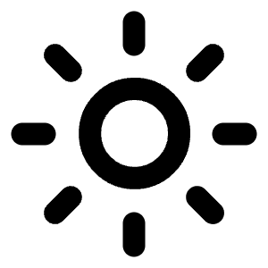 Sun High Icon from Tabler Line Set