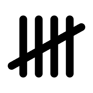 Tallymarks Icon from Tabler Line Set