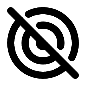 Target Off Icon from Tabler Line Set