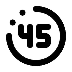 Time Duration 45 Icon from Tabler Line Set