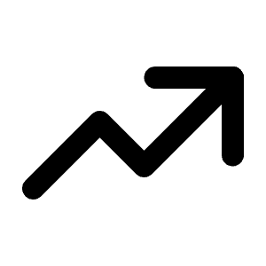 Trending Up Icon from Tabler Line Set