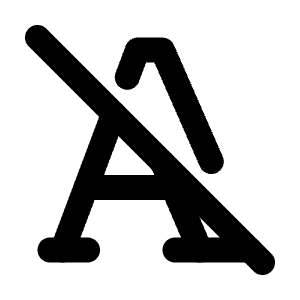 Typography Off Icon from Tabler Line Set