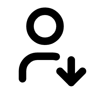 User Down Icon from Tabler Line Set