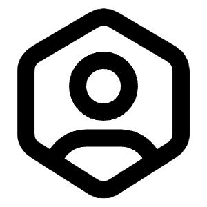 User Hexagon Icon from Tabler Line Set