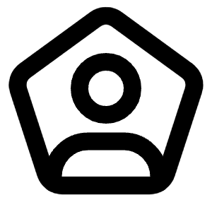 User Pentagon Icon from Tabler Line Set