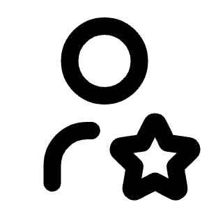 User Star Icon from Tabler Line Set