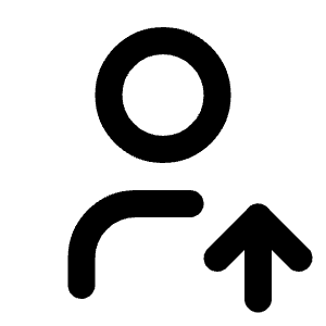 User Up Icon from Tabler Line Set
