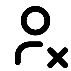 User X Icon from Tabler Line Set