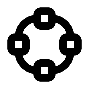 Vector Bezier Circle Icon from Tabler Line Set