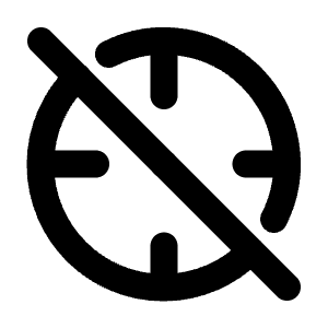 Viewfinder Off Icon from Tabler Line Set