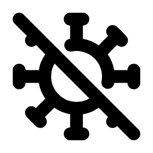 Virus Off Icon from Tabler Line Set