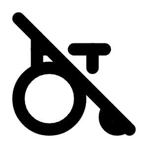 Wheelchair Off Icon from Tabler Line Set