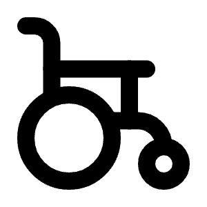 Wheelchair Icon from Tabler Line Set