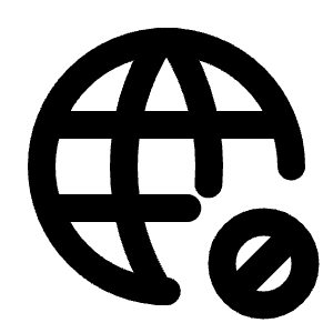 World Cancel Icon from Tabler Line Set