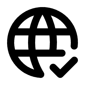World Check Icon from Tabler Line Set
