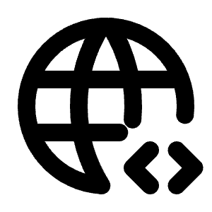 World Code Icon from Tabler Line Set