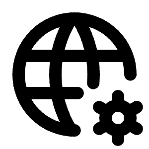 World Cog Icon from Tabler Line Set