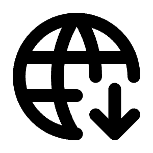 World Download Icon from Tabler Line Set