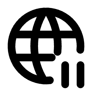 World Pause Icon from Tabler Line Set