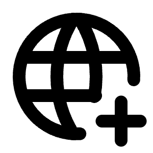 World Plus Icon from Tabler Line Set