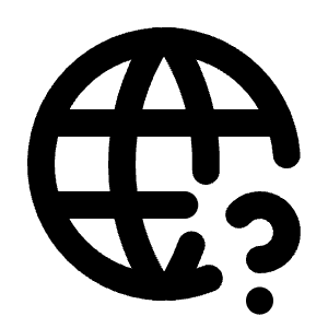 World Question Icon from Tabler Line Set