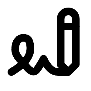 Writing Sign Icon from Tabler Line Set