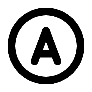 Xbox A Icon from Tabler Line Set