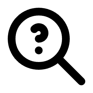 Zoom Question Icon from Tabler Line Set