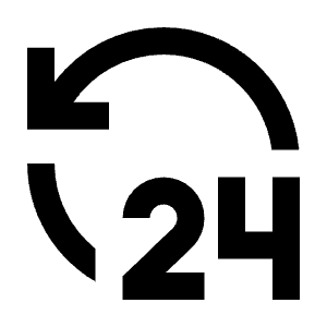 24 Hours Line Icon from Remix Line Set