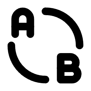 A B 2 Icon from Tabler Line Set