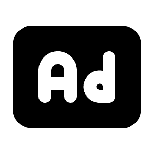 Ad Icon from Tabler Filled Set
