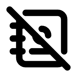 Address Book Off Icon from Tabler Line Set