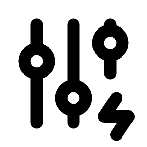 Adjustments Bolt Icon from Tabler Line Set