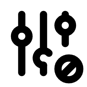 Adjustments Cancel Icon from Tabler Line Set