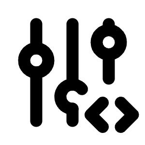 Adjustments Code Icon from Tabler Line Set