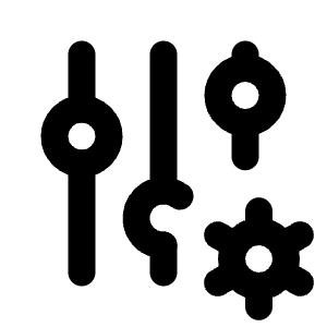 Adjustments Cog Icon from Tabler Line Set