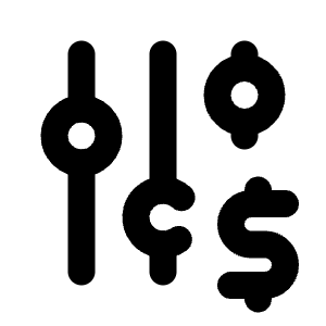 Adjustments Dollar Icon from Tabler Line Set