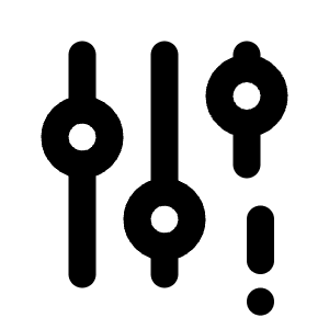 Adjustments Exclamation Icon from Tabler Line Set
