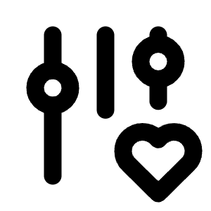 Adjustments Heart Icon from Tabler Line Set