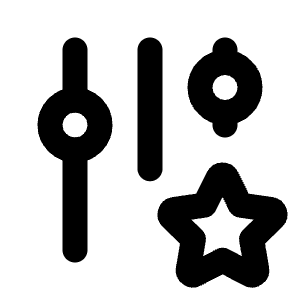 Adjustments Star Icon from Tabler Line Set