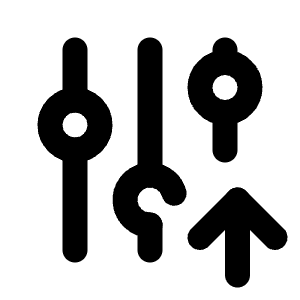 Adjustments Up Icon from Tabler Line Set
