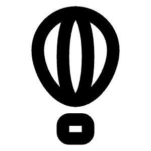 Air Balloon Icon from Tabler Line Set