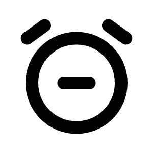 Alarm Minus Icon from Tabler Line Set