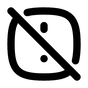 Alert Square Rounded Off Icon from Tabler Line Set