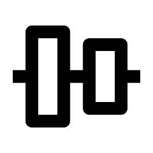 Align Item Vertical Center Line Icon from Remix Line Set