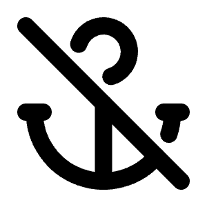 Anchor Off Icon from Tabler Line Set