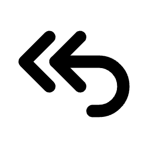 Arrow Back Up Double Icon from Tabler Line Set