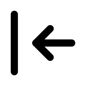 Arrow Bar To Left Icon from Tabler Line Set