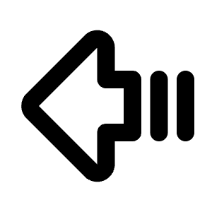 Arrow Big Left Lines Icon from Tabler Line Set